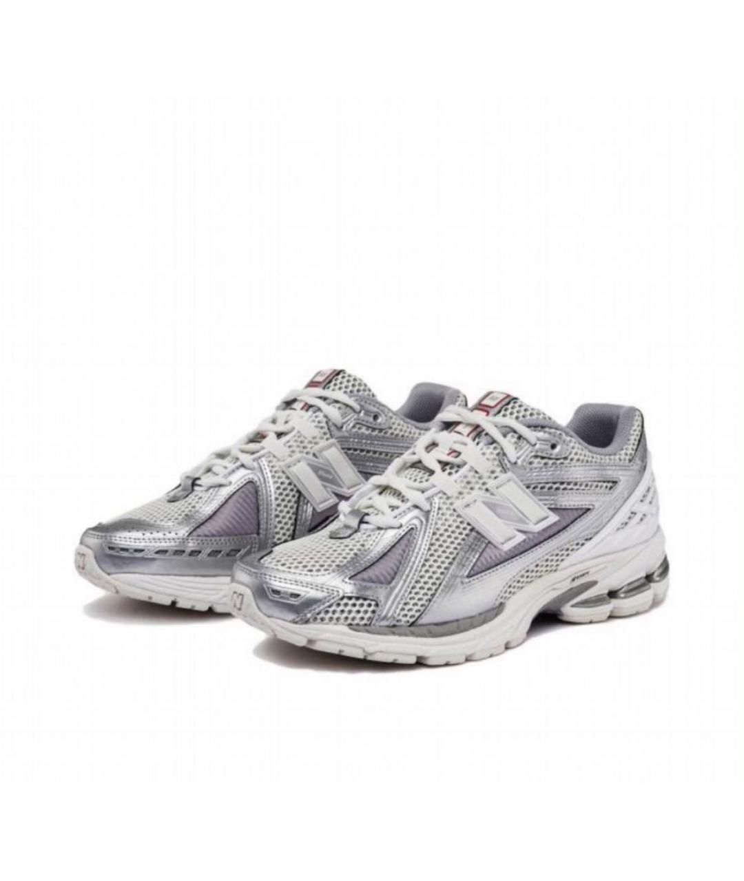 NEW BALANCE Серебряные текстильные низкие кроссовки / кеды, фото 2