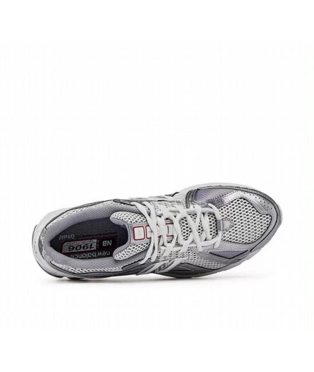 NEW BALANCE Серебряные текстильные низкие кроссовки / кеды, фото 3