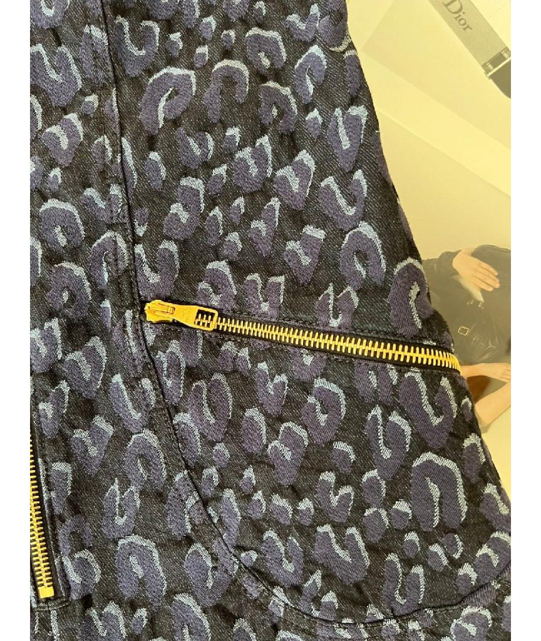 LOUIS VUITTON Темно-синее хлопковое повседневное платье, фото 4