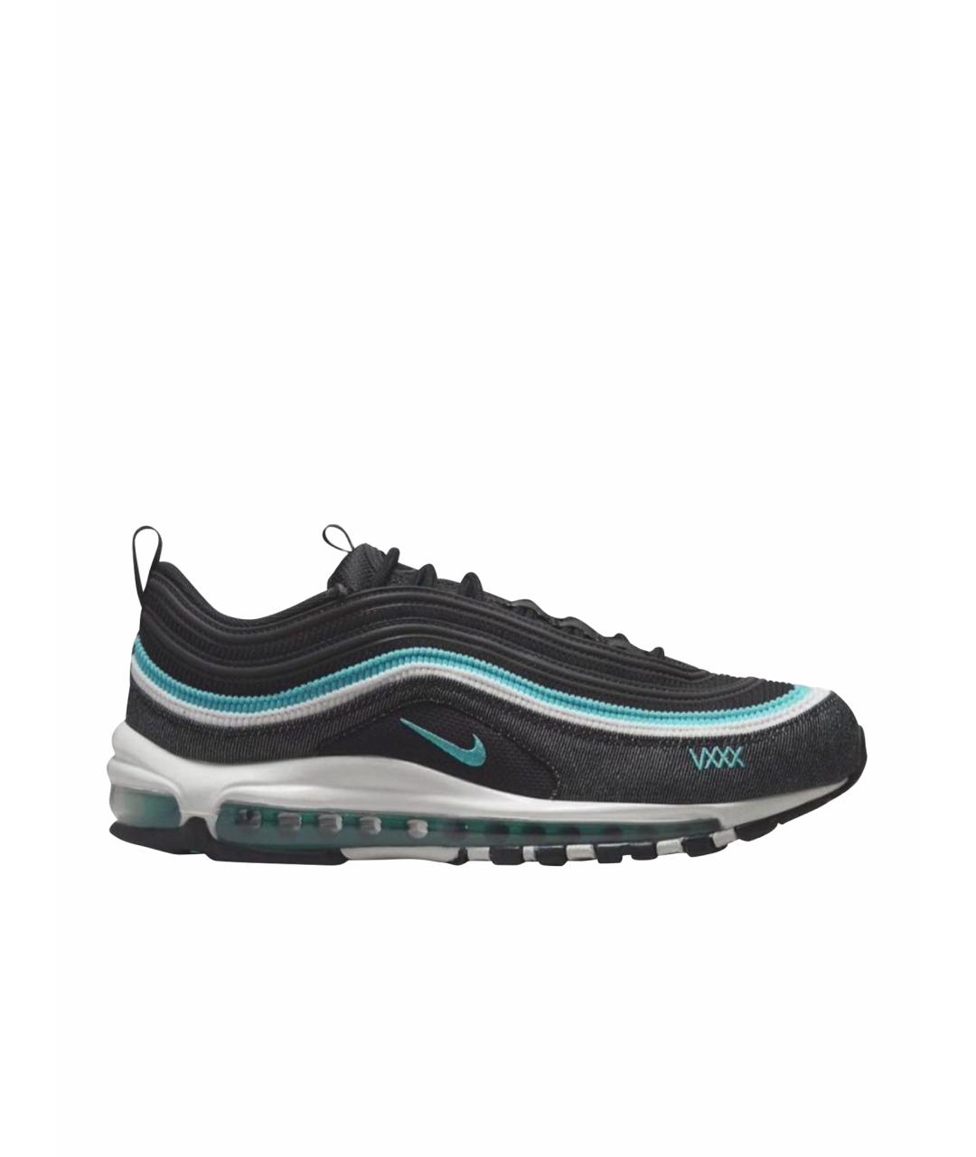 NIKE Черные текстильные низкие кроссовки / кеды, фото 1