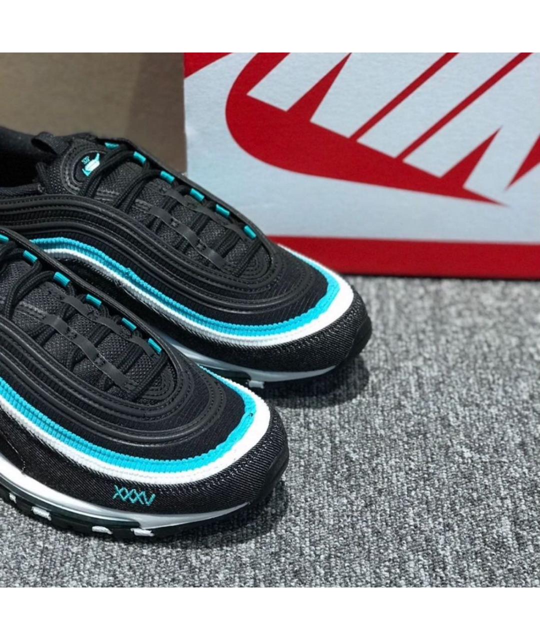 NIKE Черные текстильные низкие кроссовки / кеды, фото 7