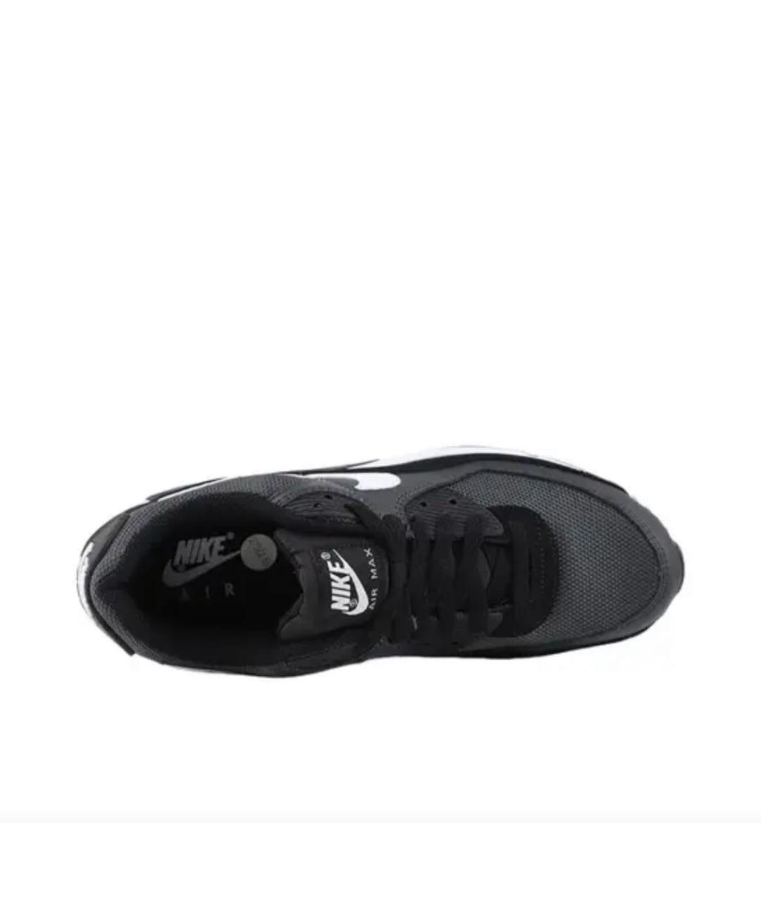 NIKE Черные кожаные низкие кроссовки / кеды, фото 3