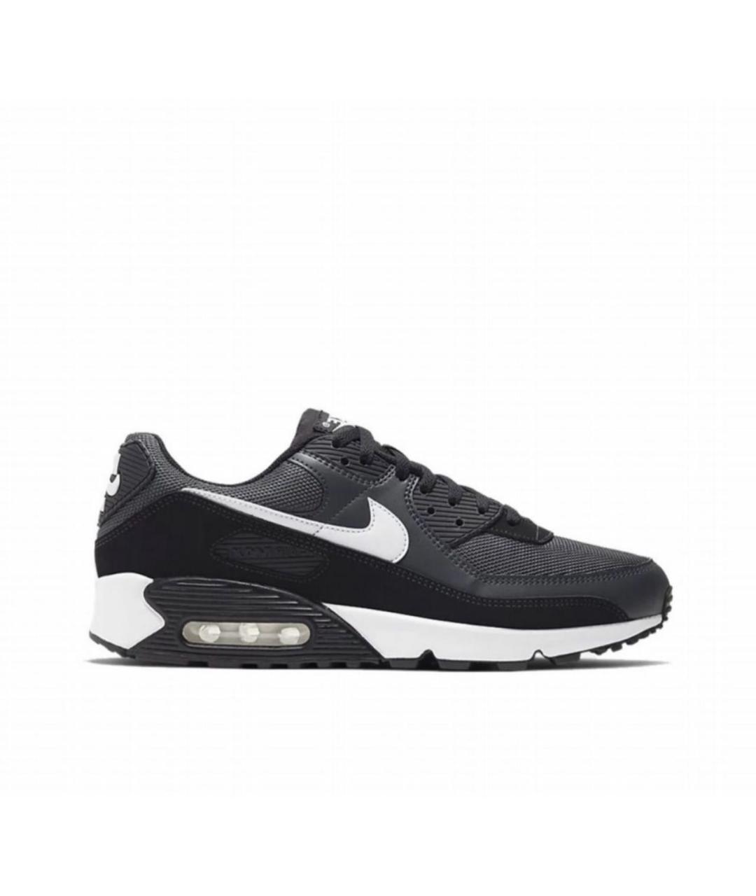 NIKE Черные кожаные низкие кроссовки / кеды, фото 6
