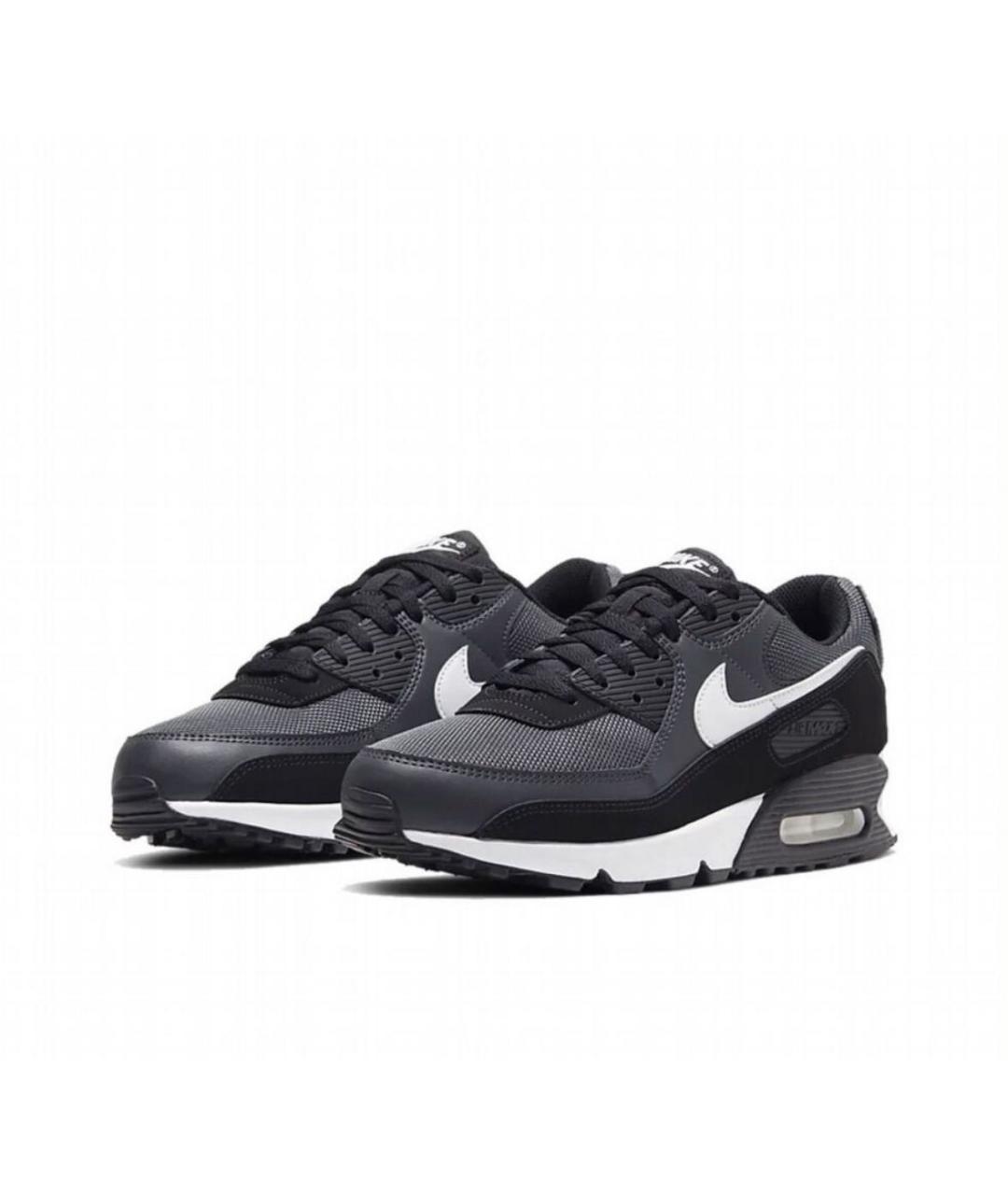 NIKE Черные кожаные низкие кроссовки / кеды, фото 2