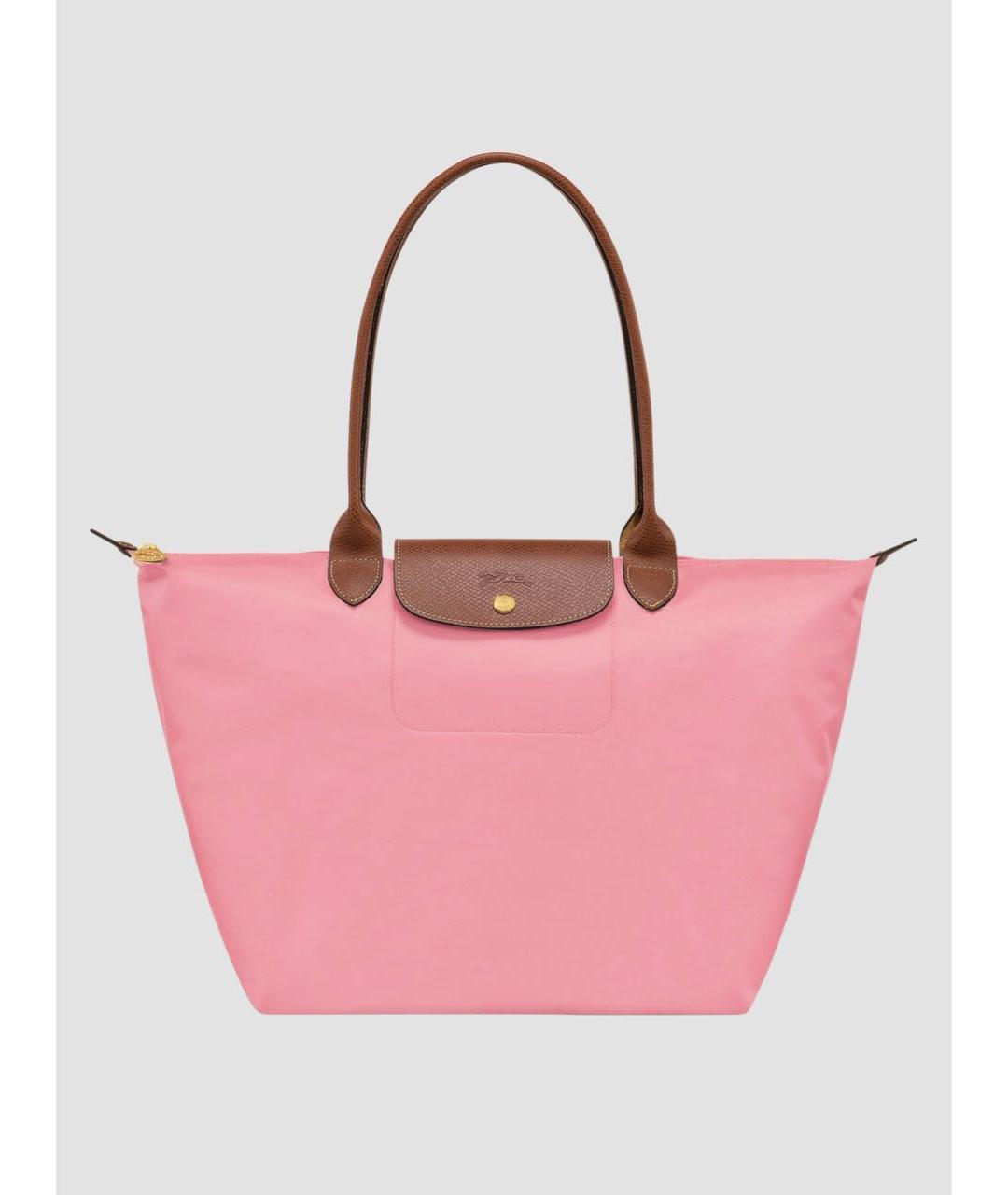 LONGCHAMP Розовая кожаная сумка тоут, фото 7