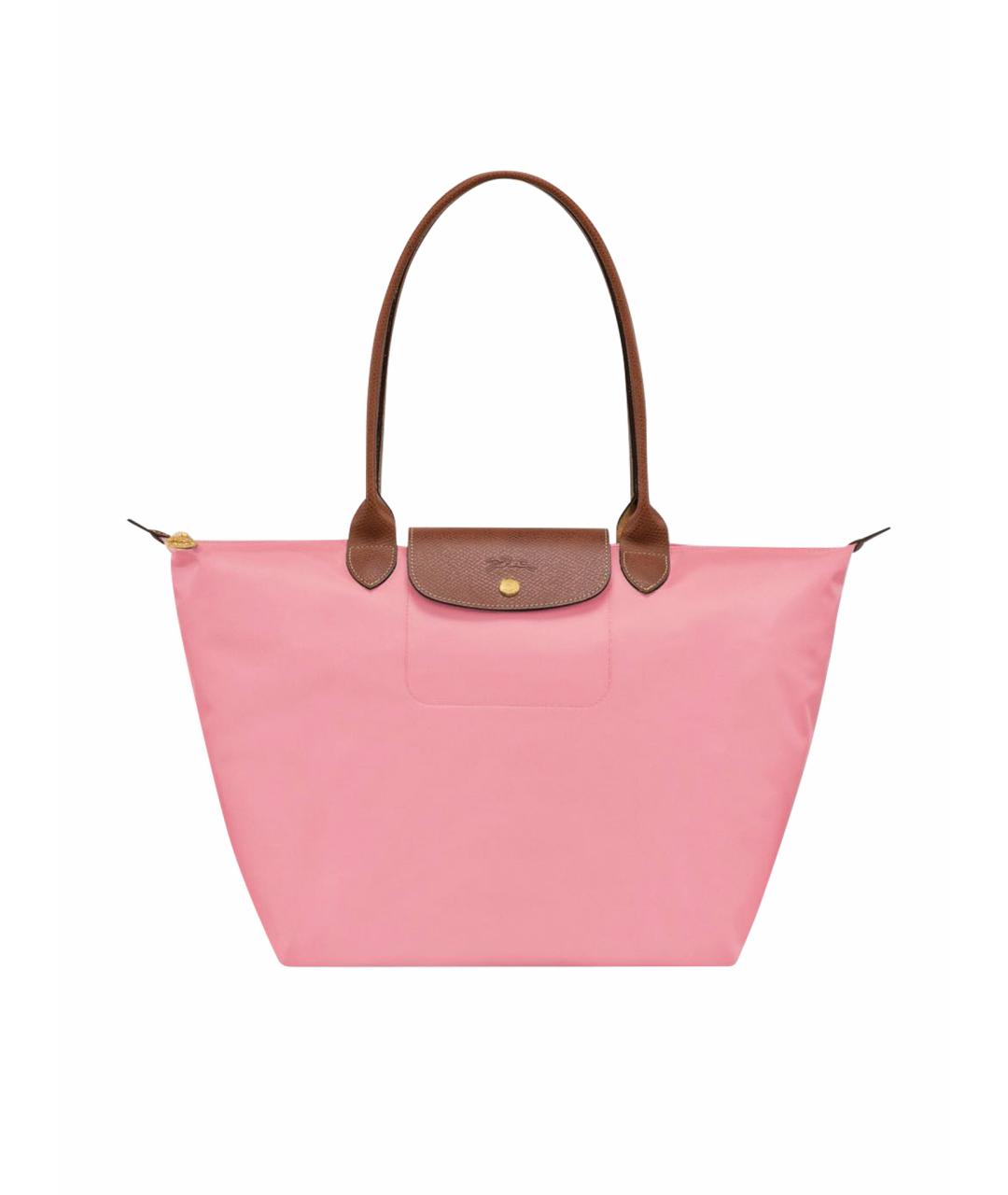 LONGCHAMP Розовая кожаная сумка тоут, фото 1