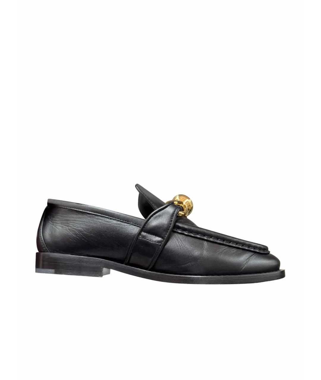 BOTTEGA VENETA Черные кожаные лоферы, фото 1