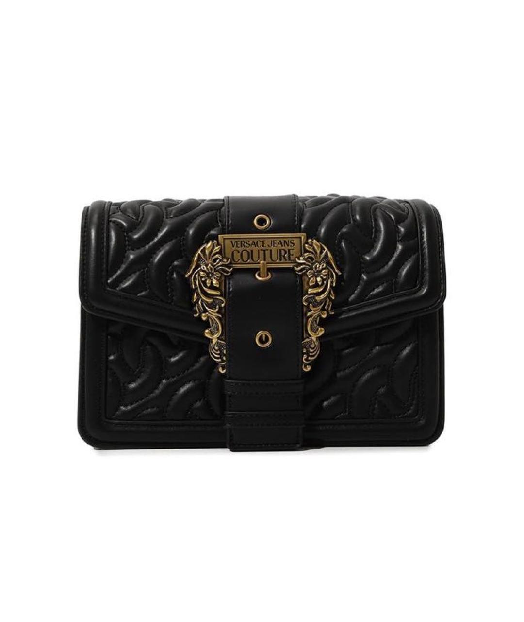 VERSACE JEANS COUTURE Черная сумка через плечо из искусственной кожи, фото 1
