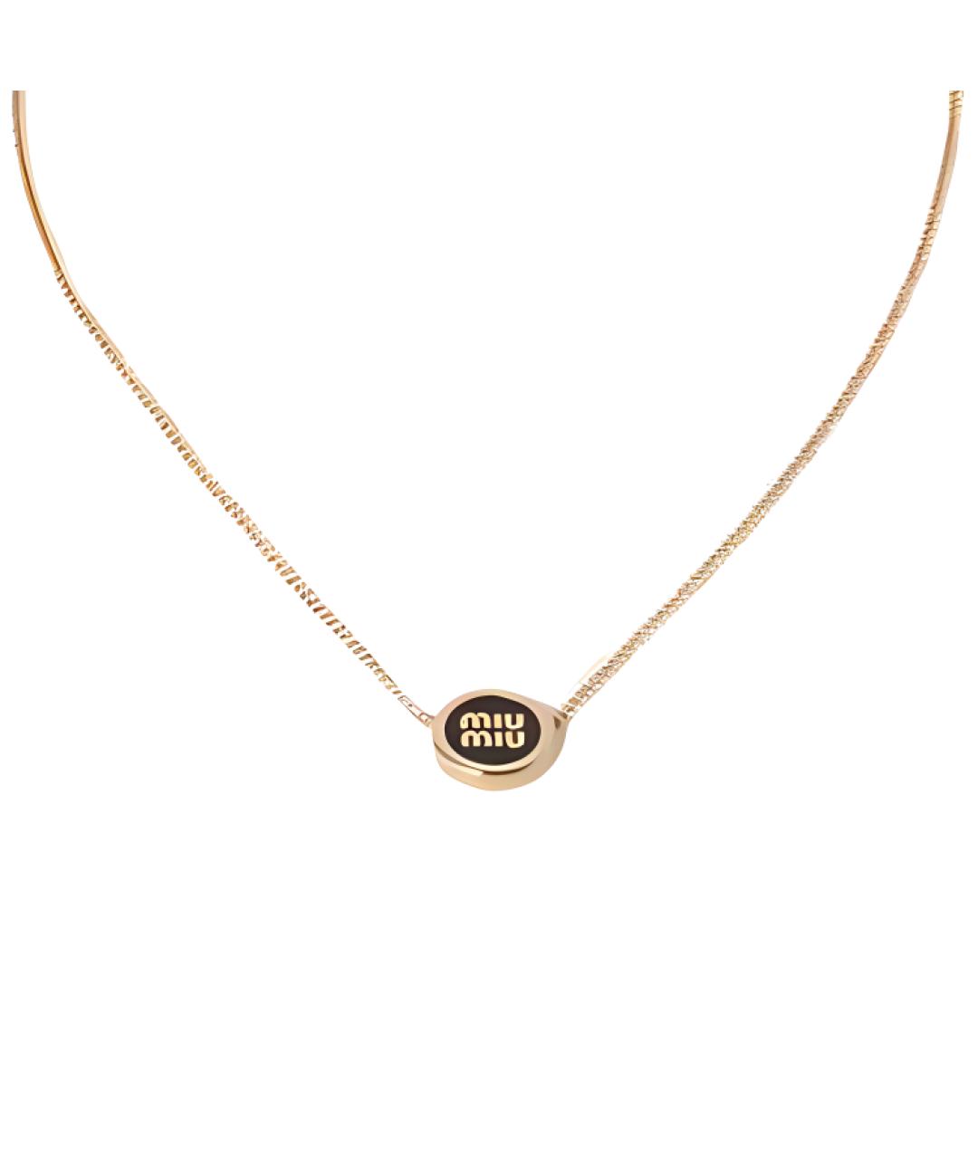 MIU MIU Золотая металлическая подвеска, фото 1