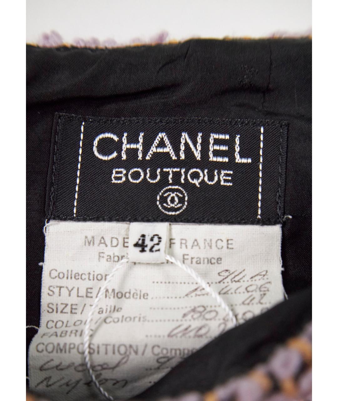 CHANEL Розовая шерстяная юбка миди, фото 3