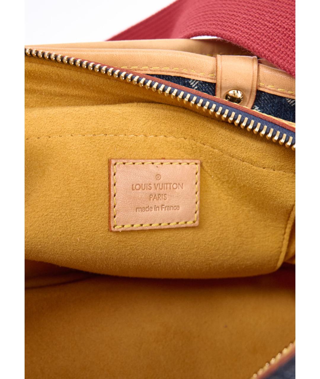LOUIS VUITTON Синяя деним сумка через плечо, фото 4