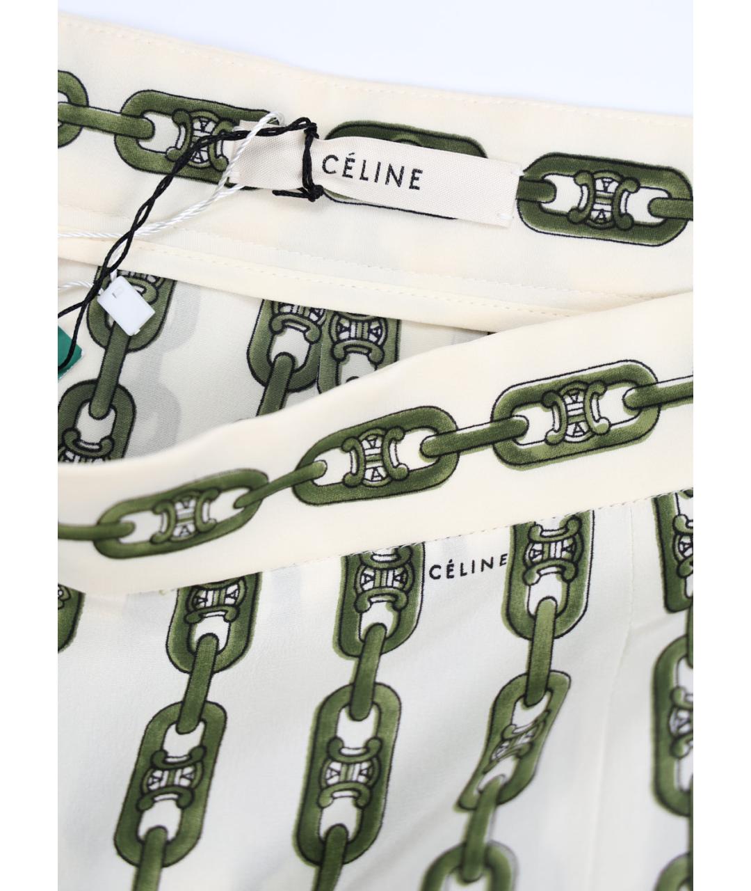 CELINE Мульти шелковая юбка миди, фото 3