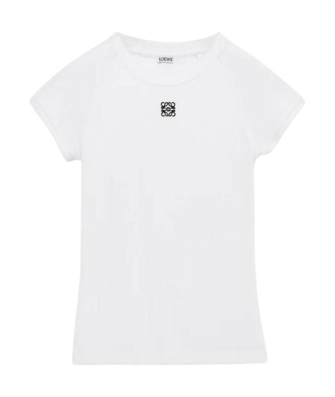 LOEWE Белая хлопковая футболка, фото 1