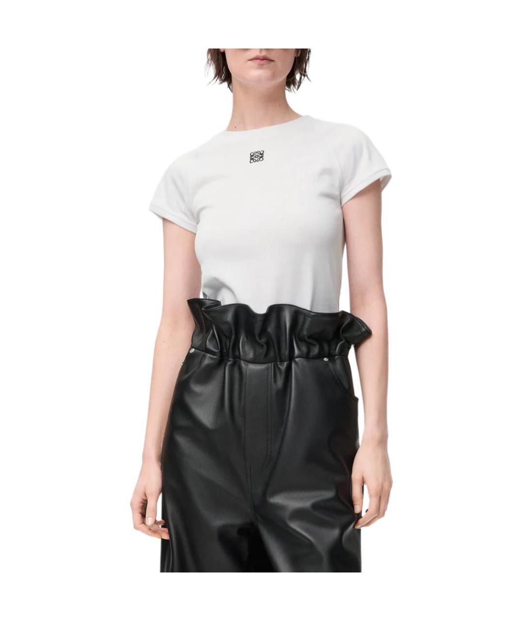 LOEWE Белая хлопковая футболка, фото 3
