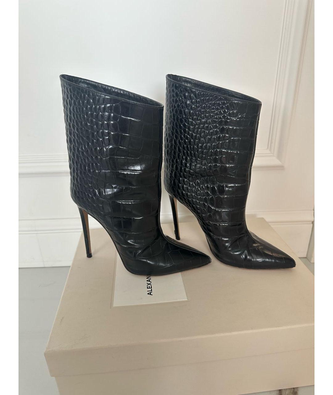 ALEXANDRE VAUTHIER Черные ботильоны из лакированной кожи, фото 4