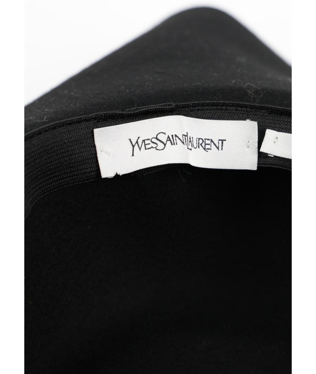 SAINT LAURENT Черная шляпа, фото 4