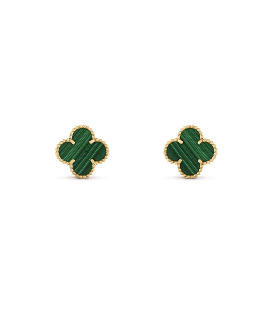 VAN CLEEF & ARPELS Зеленые серьги из желтого золота, фото 6
