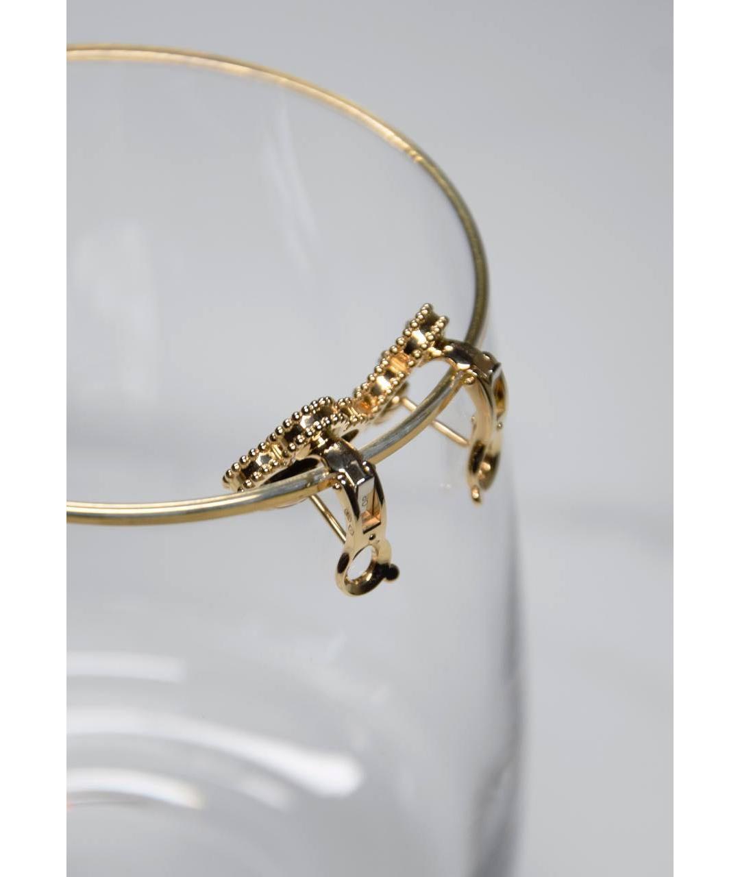 VAN CLEEF & ARPELS Зеленые серьги из желтого золота, фото 4