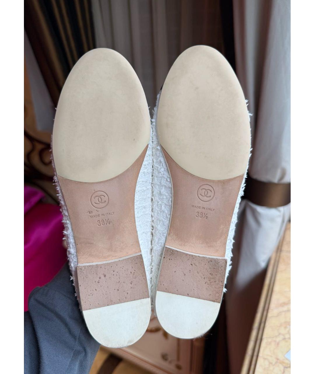 CHANEL Белые кожаные балетки, фото 7