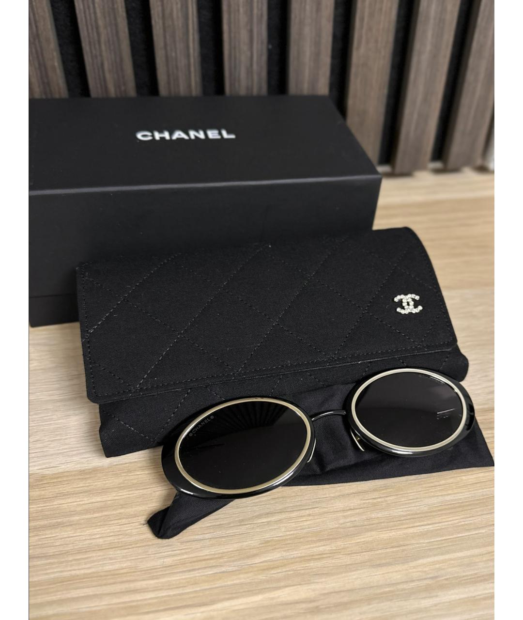 CHANEL Черные солнцезащитные очки, фото 2