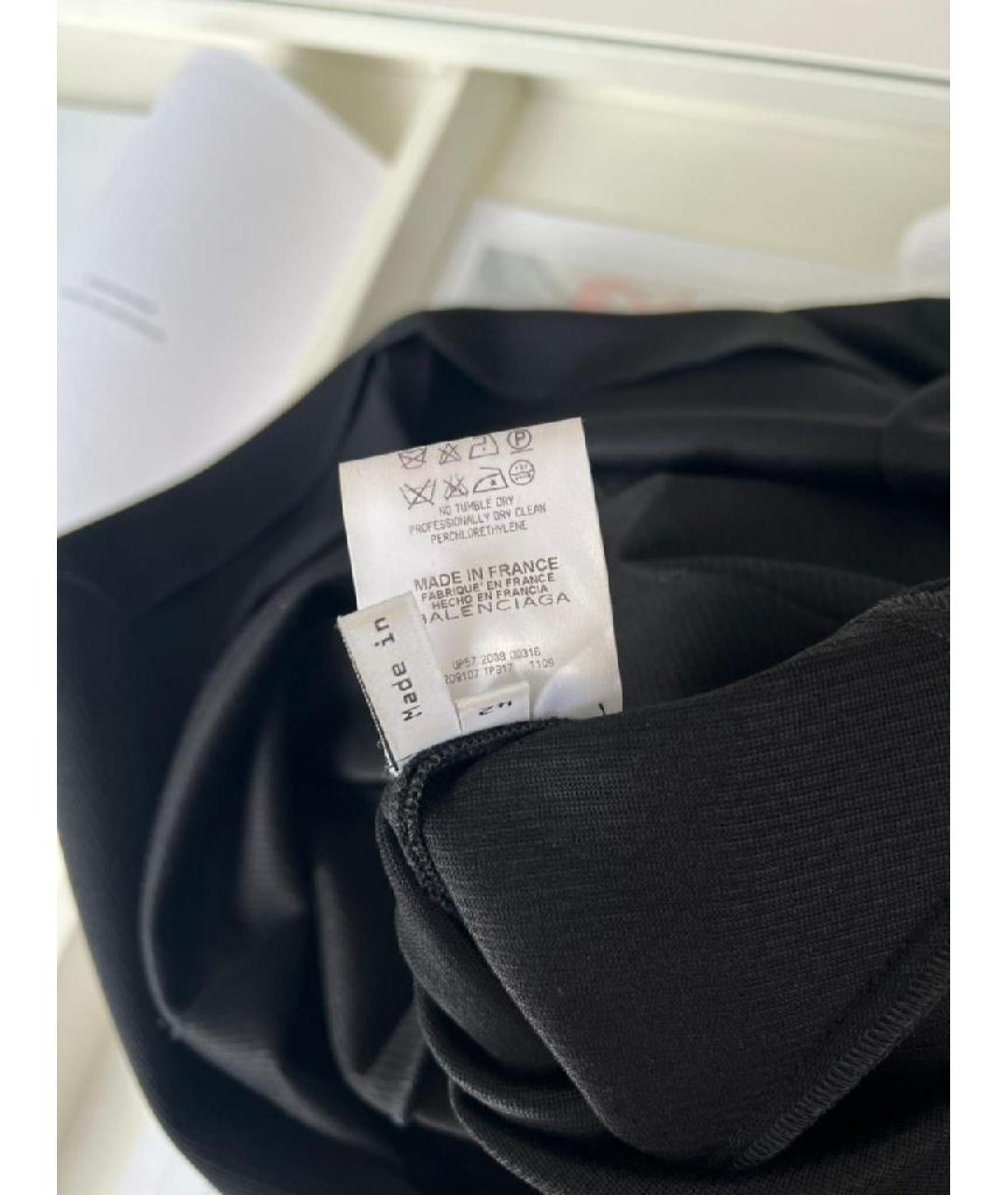 BALENCIAGA Черное вискозное повседневное платье, фото 4