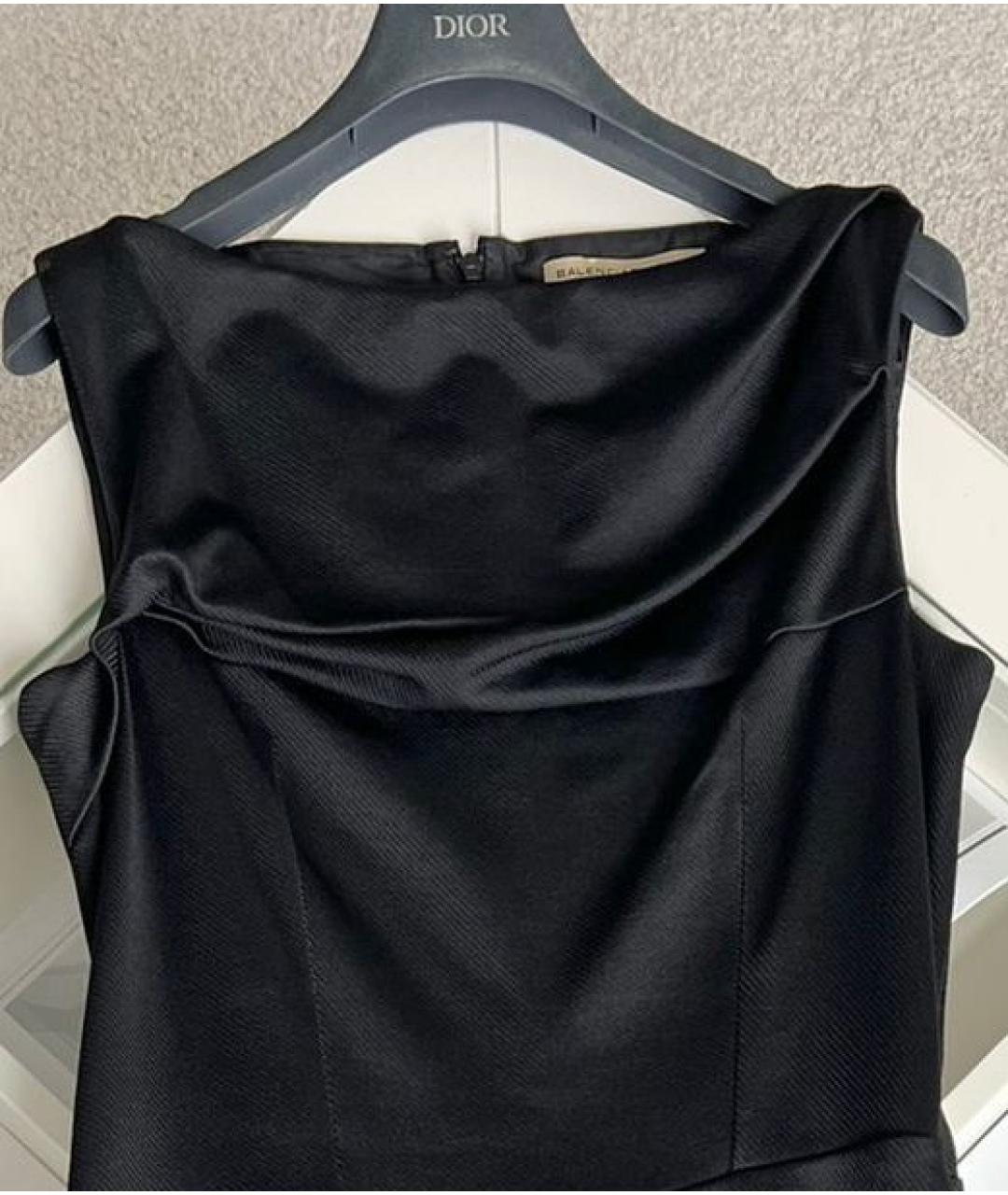 BALENCIAGA Черное вискозное повседневное платье, фото 2