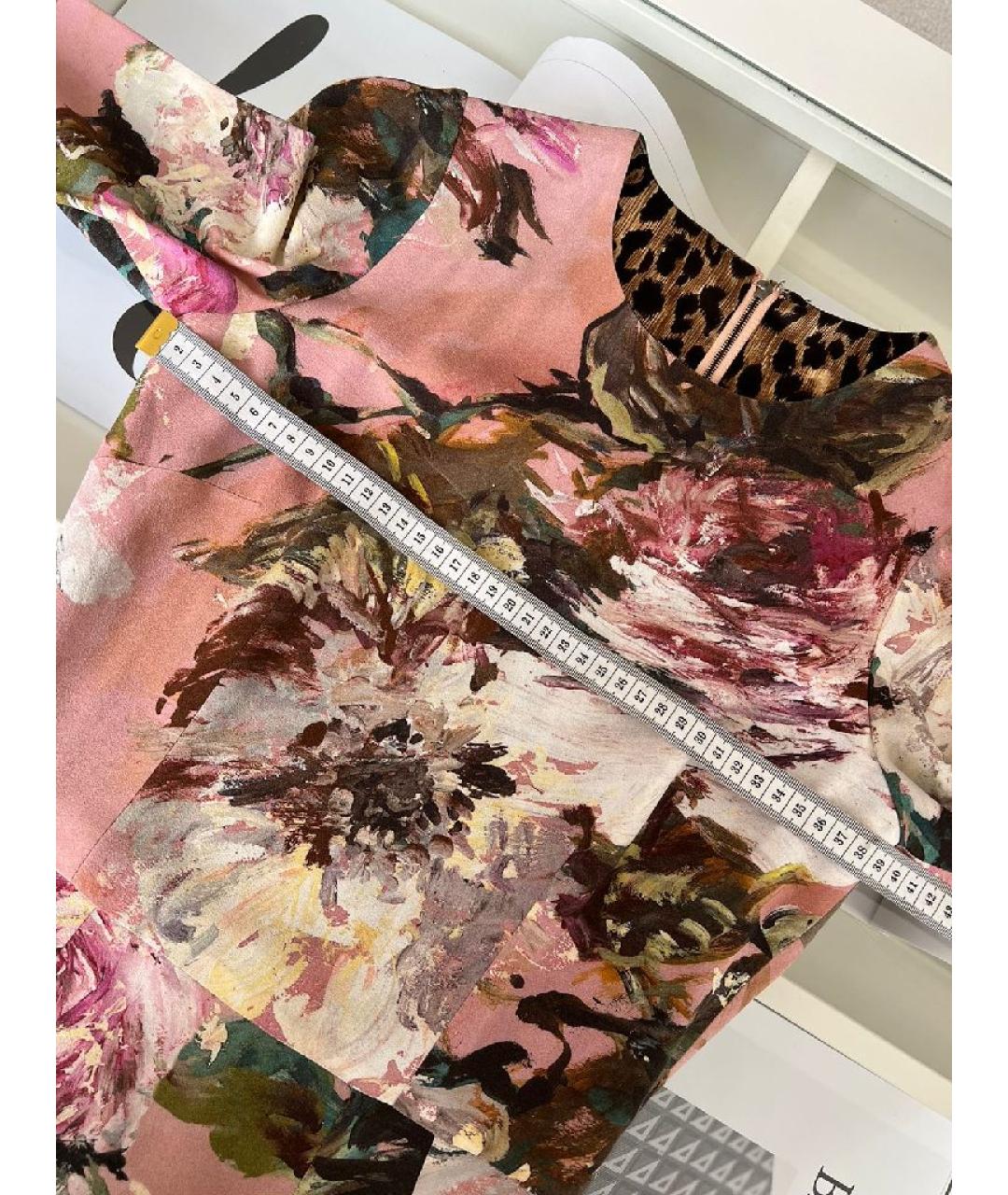 DOLCE&GABBANA Коралловое полиэстеровое платье, фото 5