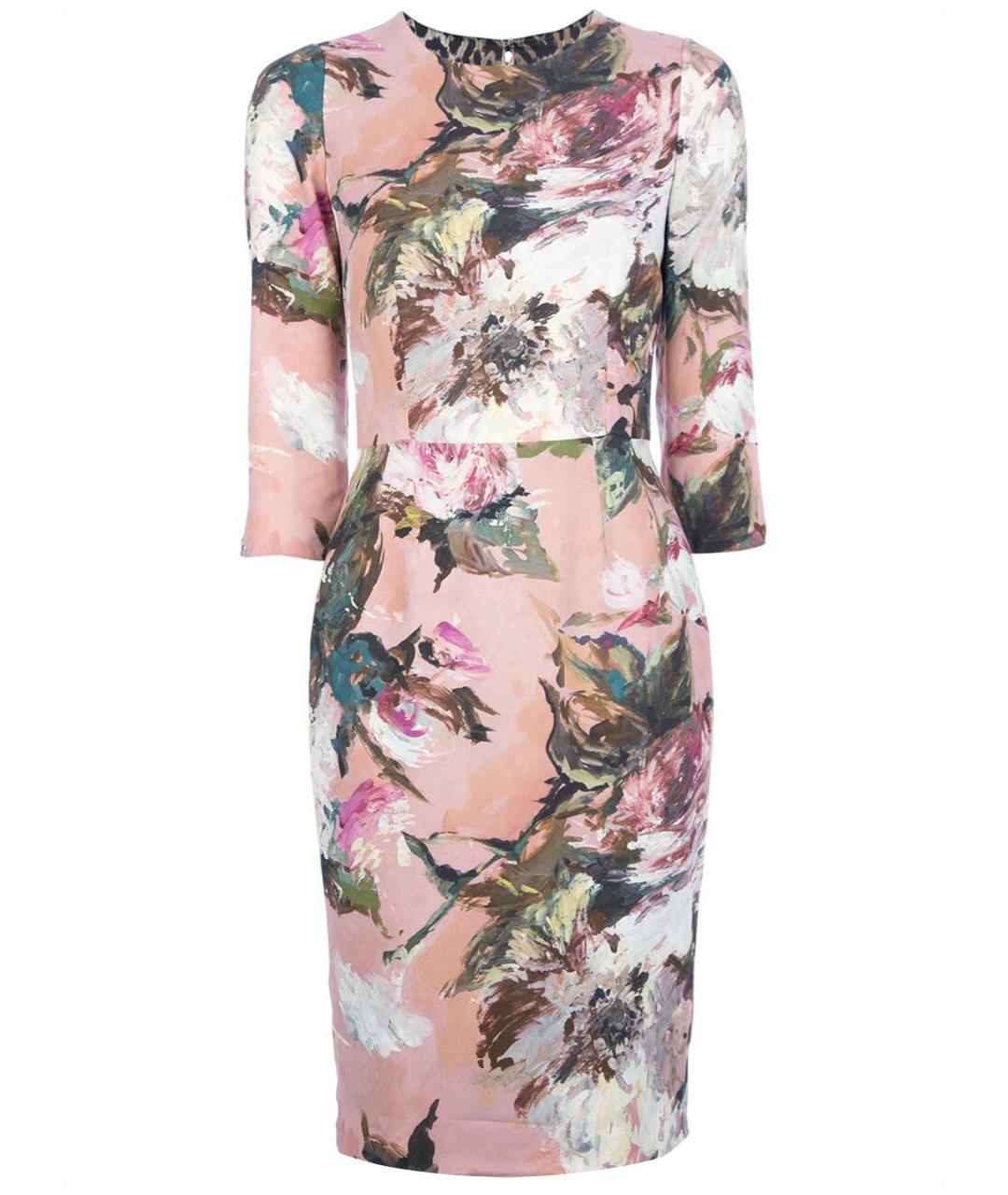 DOLCE&GABBANA Коралловое полиэстеровое платье, фото 1