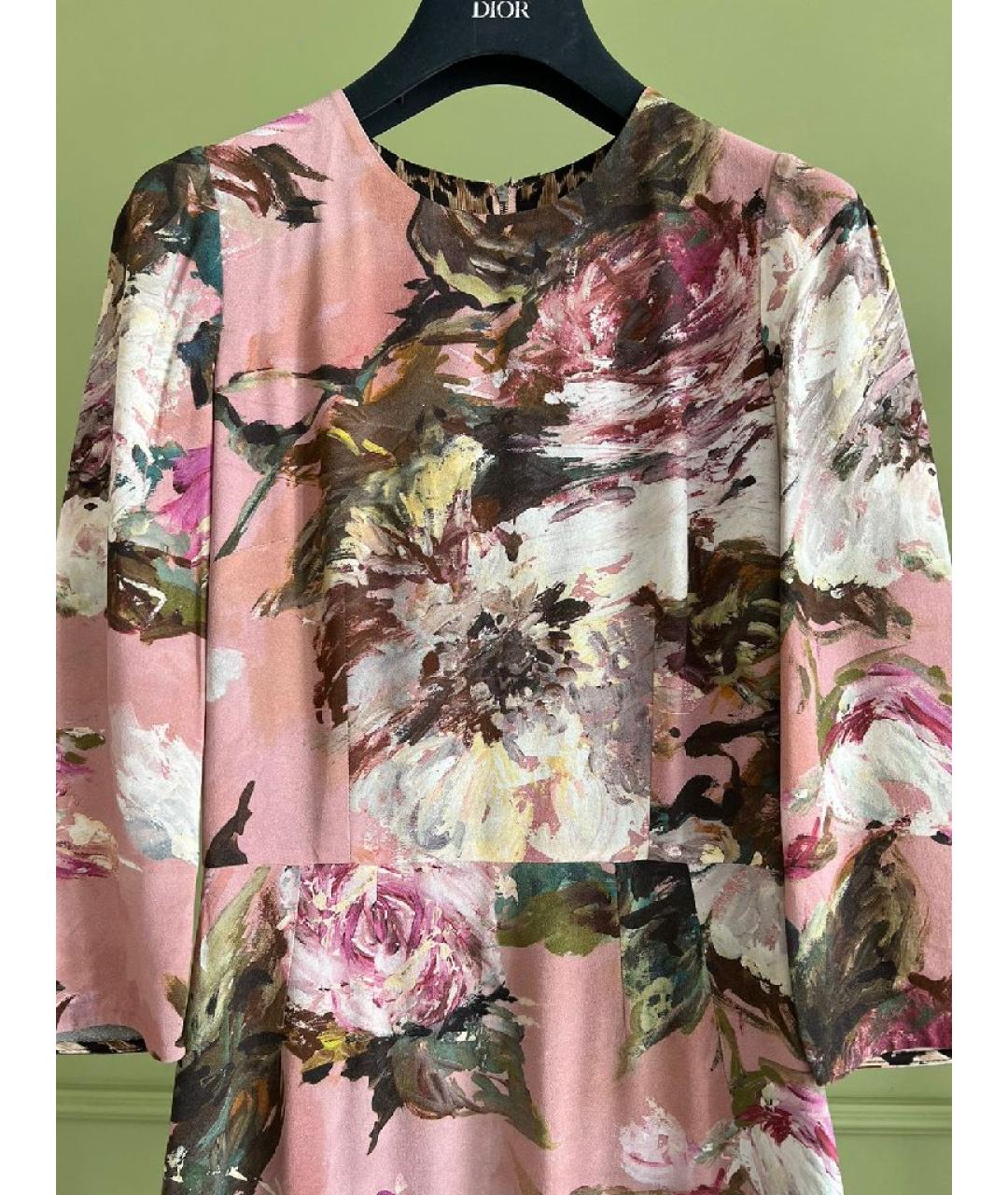 DOLCE&GABBANA Коралловое полиэстеровое платье, фото 3