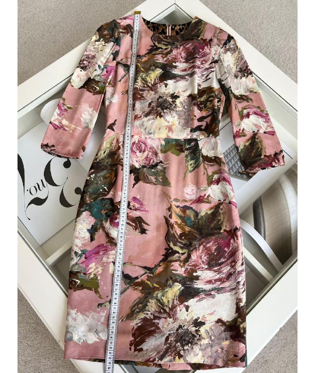 DOLCE&GABBANA Коралловое полиэстеровое платье, фото 6