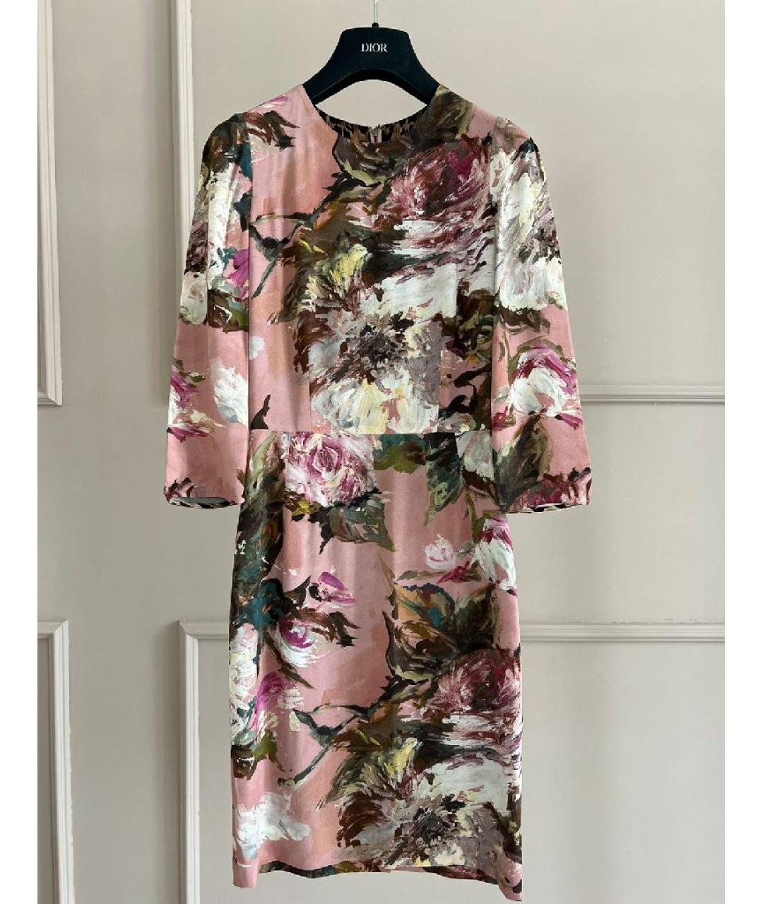 DOLCE&GABBANA Коралловое полиэстеровое платье, фото 10