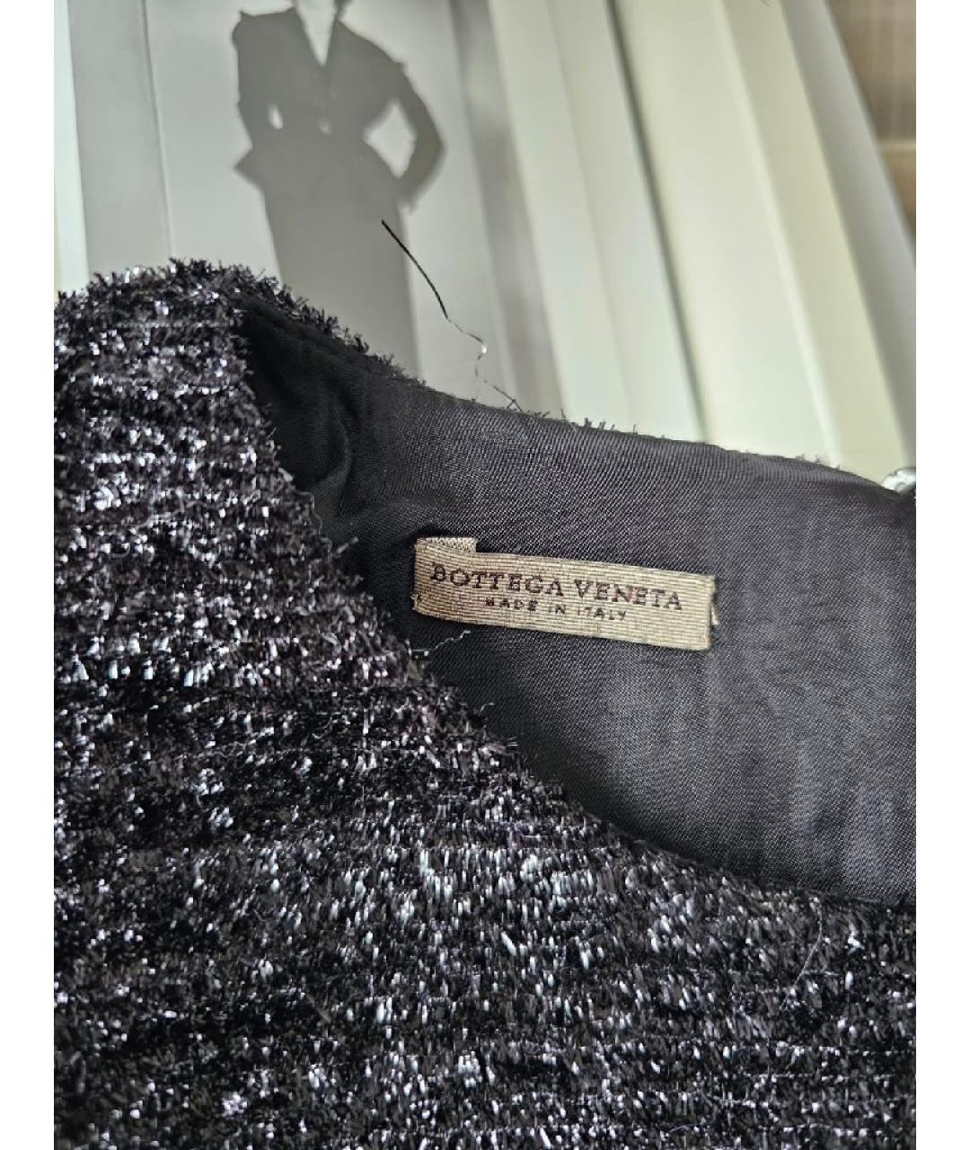 BOTTEGA VENETA Черное полиамидовое повседневное платье, фото 8