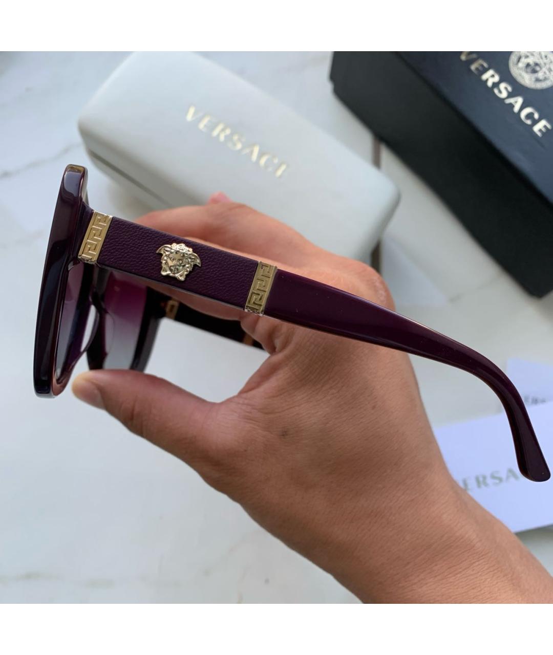 VERSACE Фиолетовые пластиковые солнцезащитные очки, фото 2