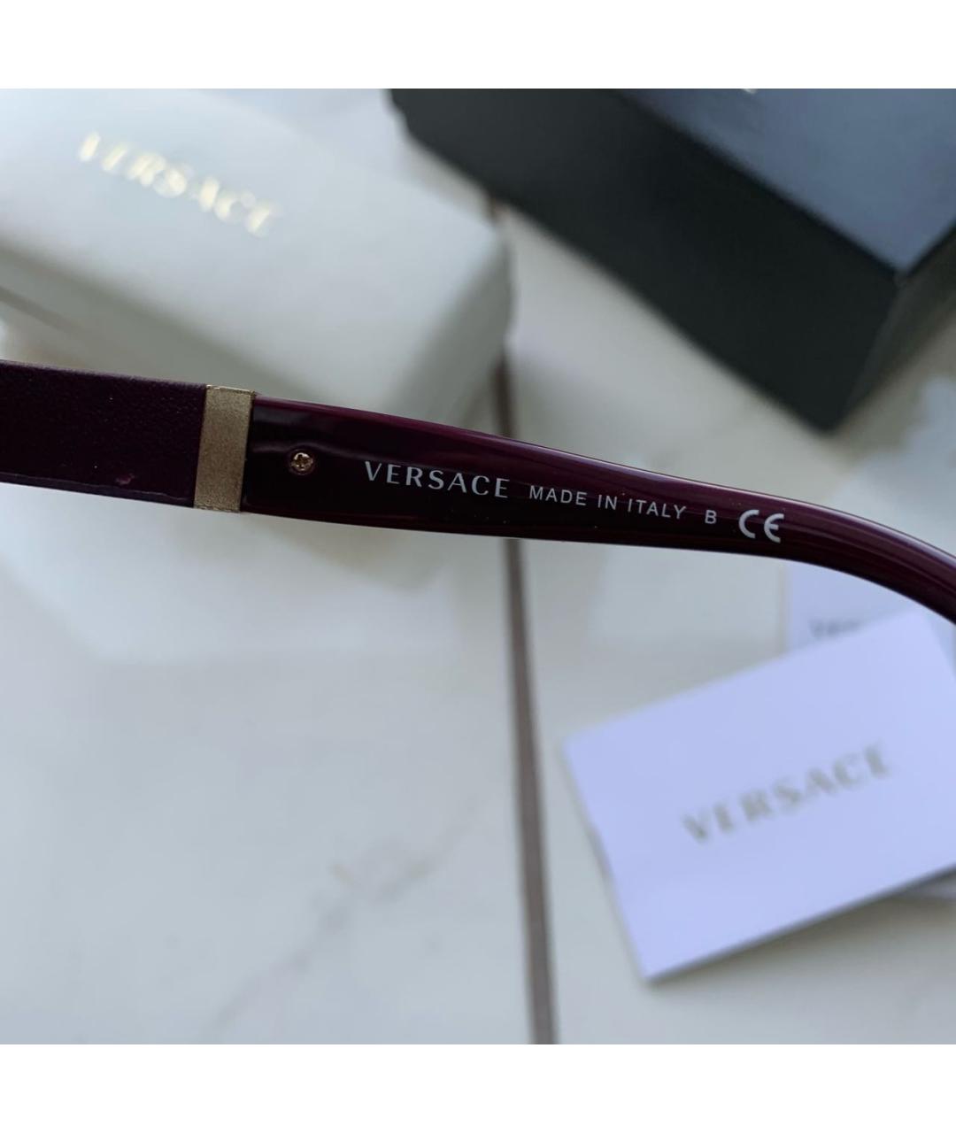 VERSACE Фиолетовые пластиковые солнцезащитные очки, фото 5