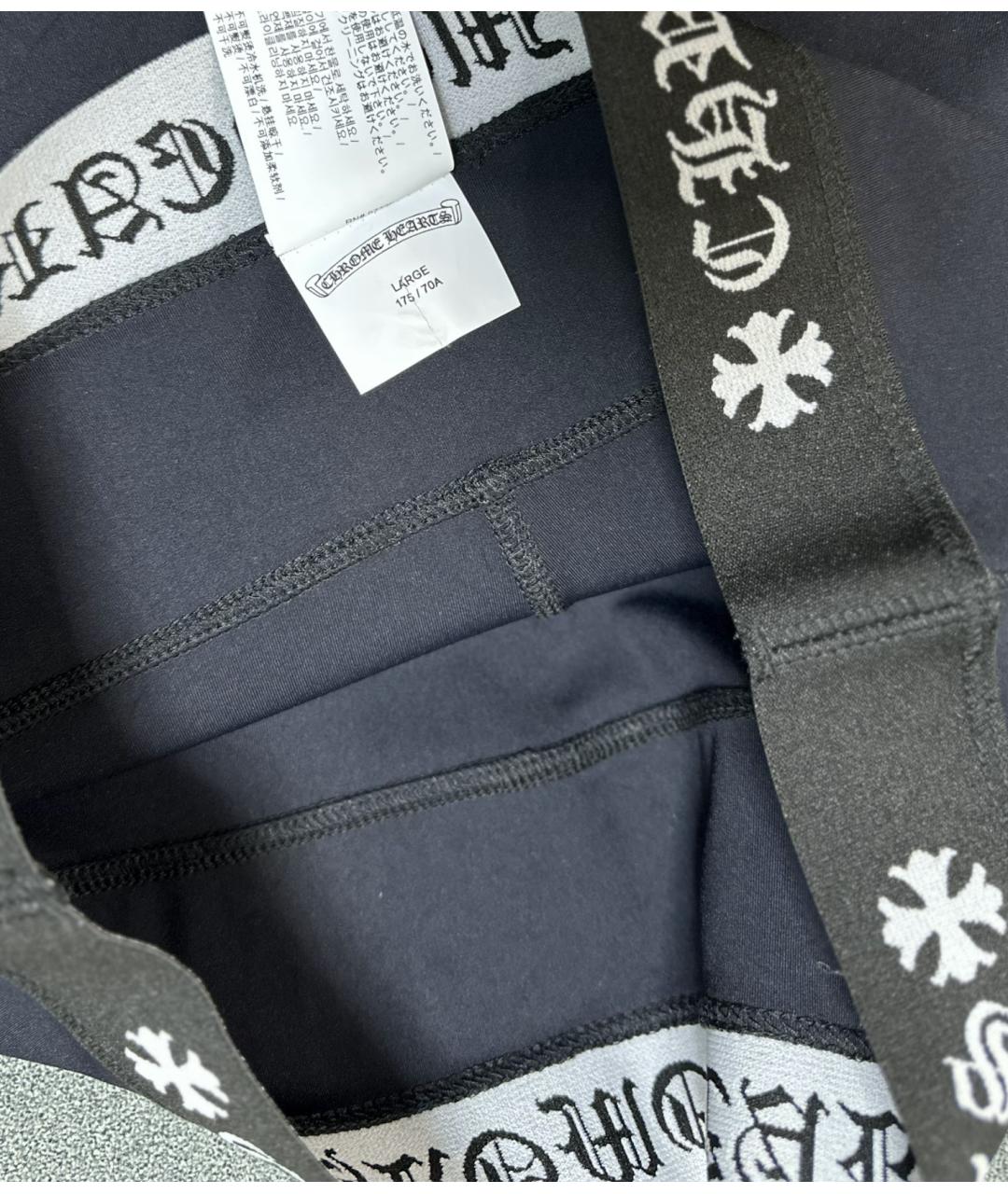 CHROME HEARTS Темно-синие леггинсы и велосипедки, фото 4