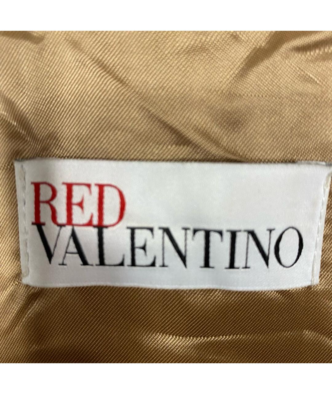 RED VALENTINO Коричневая кожаная дубленка, фото 5