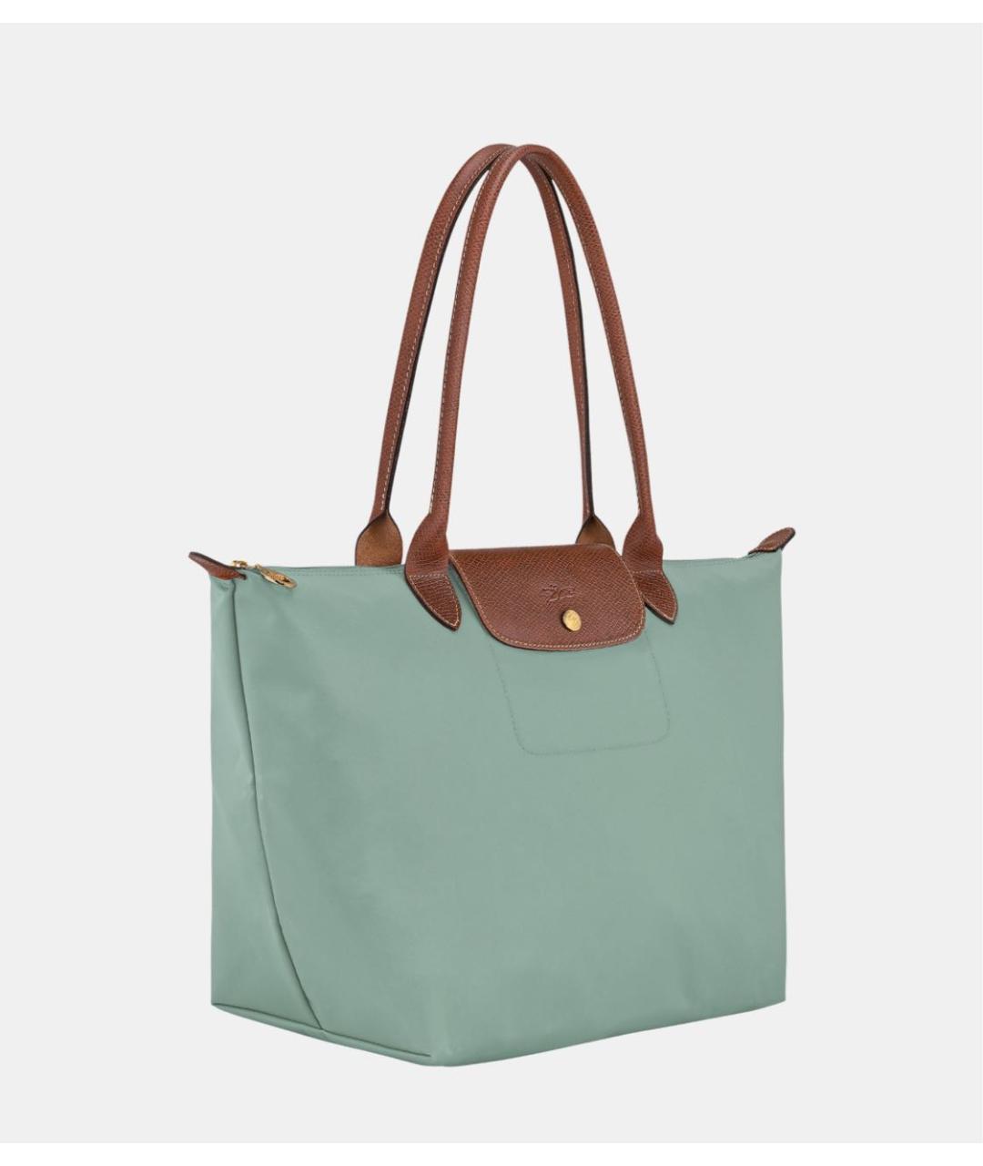 LONGCHAMP Бирюзовая кожаная сумка тоут, фото 2