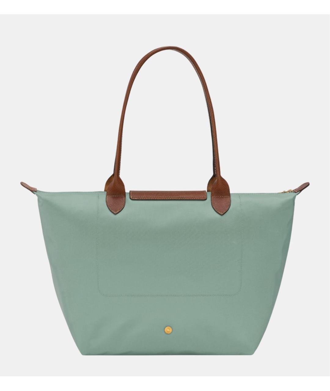 LONGCHAMP Бирюзовая кожаная сумка тоут, фото 3