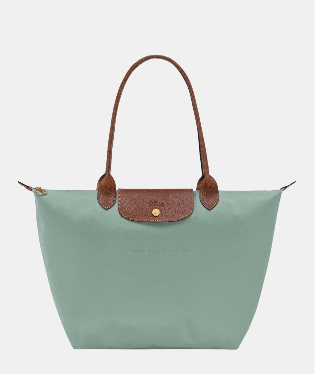 LONGCHAMP Бирюзовая кожаная сумка тоут, фото 6