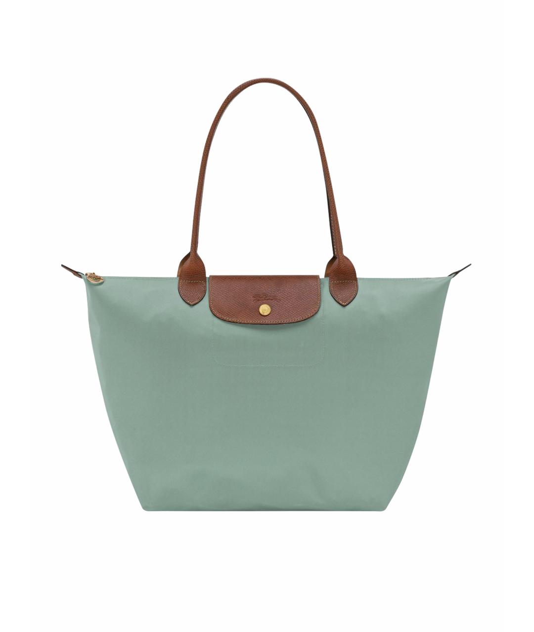 LONGCHAMP Бирюзовая кожаная сумка тоут, фото 1