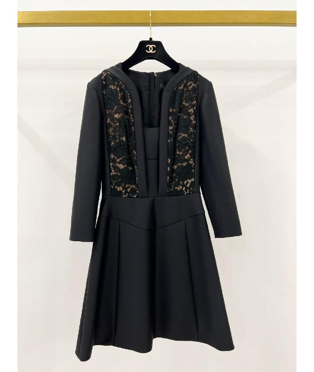 ELIE SAAB Черное шерстяное платье, фото 7