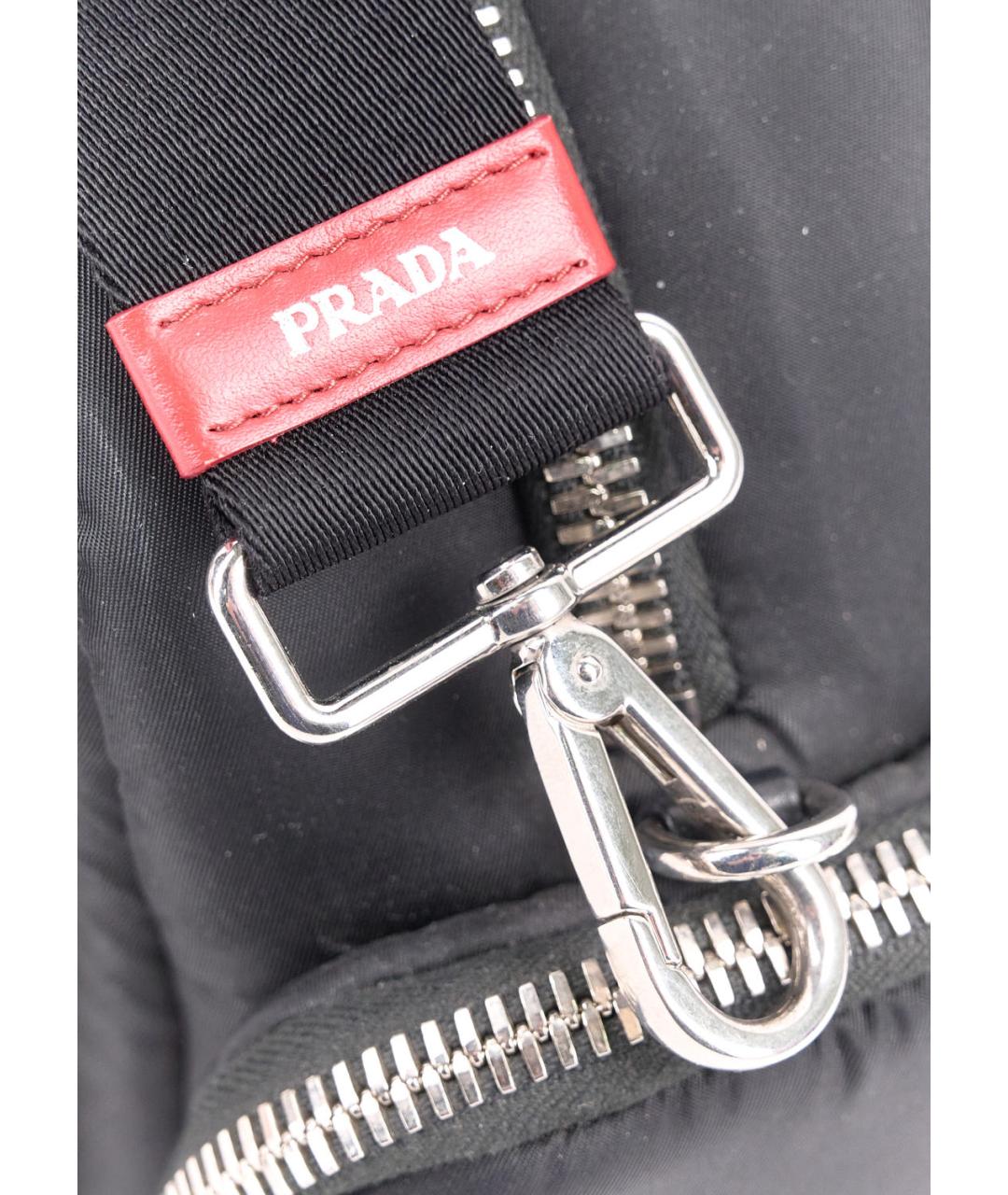 PRADA Черная тканевая сумка с короткими ручками, фото 9