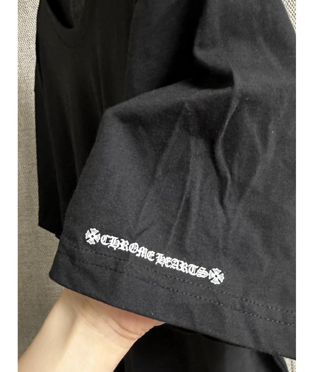 CHROME HEARTS Черная хлопковая футболка, фото 4