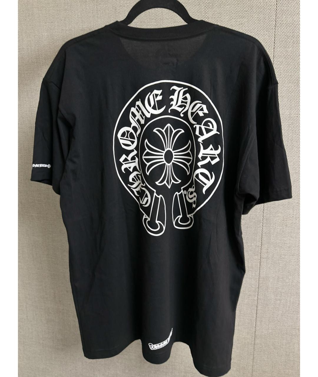CHROME HEARTS Черная хлопковая футболка, фото 2