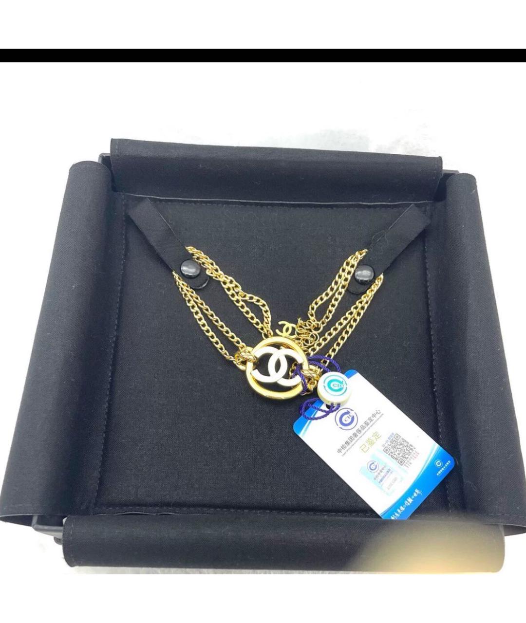 CHANEL Желтая металлическая подвеска, фото 4