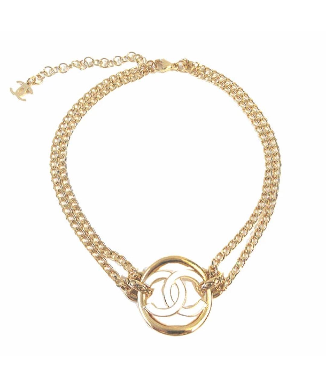 CHANEL Желтая металлическая подвеска, фото 1