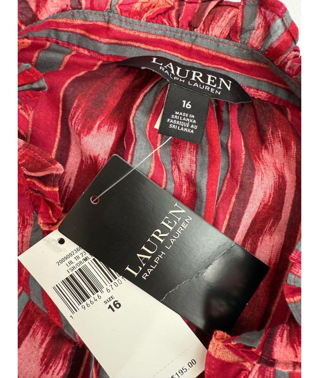 RALPH LAUREN Мульти хлопковое повседневное платье, фото 3