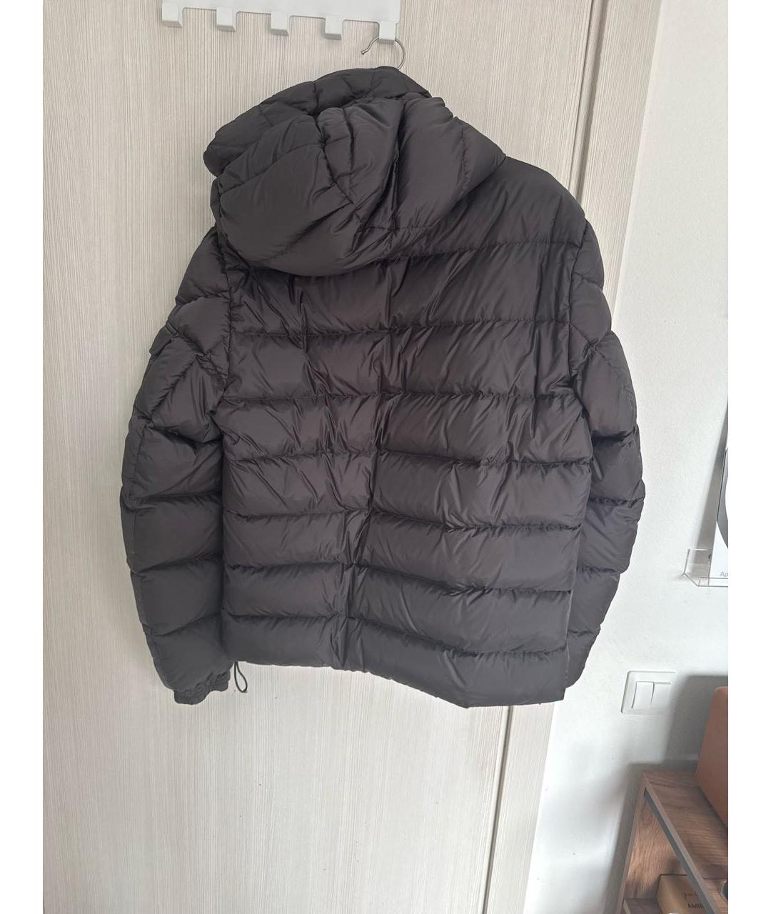 MONCLER Антрацитовый полиамидовый пуховик, фото 2