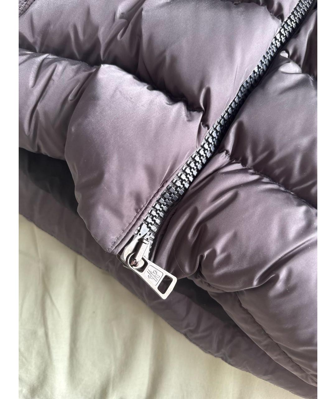 MONCLER Антрацитовый полиамидовый пуховик, фото 4