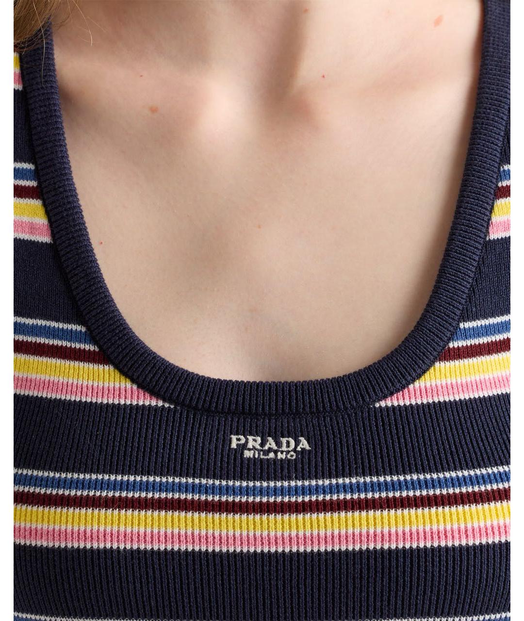 PRADA Мульти хлопковая майка, фото 4